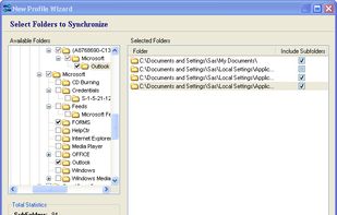Select Folders to Backup/Synchronize