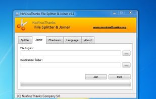 NoVirusThanks File Splitter & Joiner screenshot 1