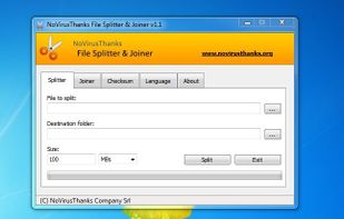 NoVirusThanks File Splitter & Joiner screenshot 2