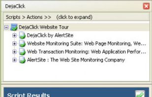 DejaClick sidebar - Detailed replay result