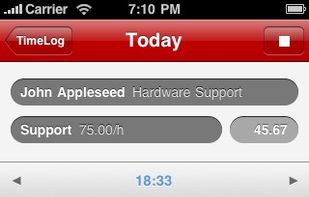 TimeLog screenshot 1