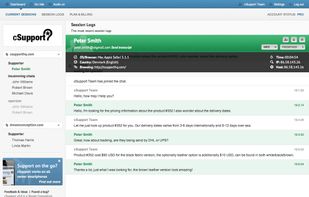 Current live chat sessions