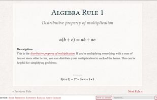 Algebrarules.com screenshot 1
