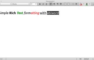 AbiWord as a simple Rich Text editor