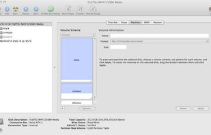 Disk Utility partitioning a disk