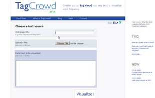 TagCrowd screenshot 1