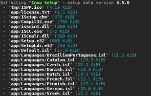 Extracting with colored output and a progress bar