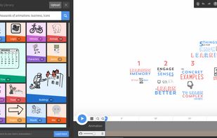 Go on the creation zone and discover all the pictures or upload yours! Add some text, music, set the time and here it is: an awesome video!