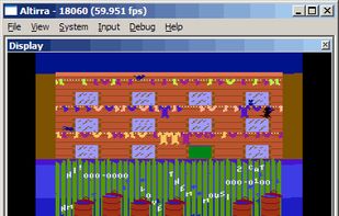 A complex screen in the game Alley Cat.