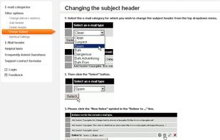 Changing the subject header