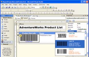 MS SQL Reporting Services Barcode .NET screenshot 1
