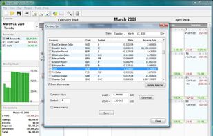 Selecting, configuring, updating currency exchange rates