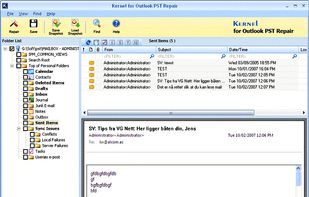 Kernel for Outlook PST Repair screenshot 1