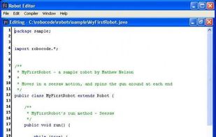Built-in editor for writting a robot or use any text editor/IDE