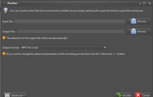 Audio conversion window