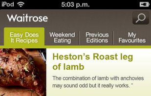 Waitrose screenshot 1