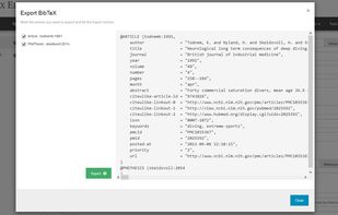 Export multiple entries at once.