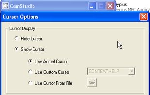 Cursor options