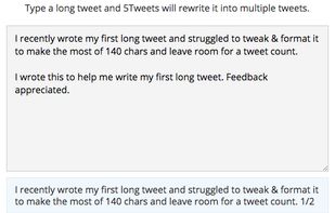 5Tweets.com screenshot 1