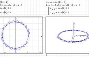 a= matrix(20:2) b=matrix(20:3)