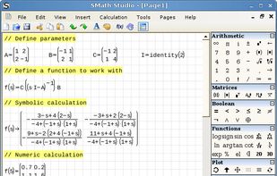 SMath Studio Desktop on the Desktop (Linux)