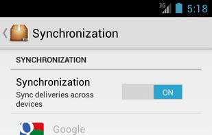 Synchronization settings
