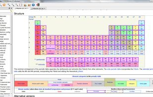 Aardict in Windows 7 "Periodic Table": includes tables
