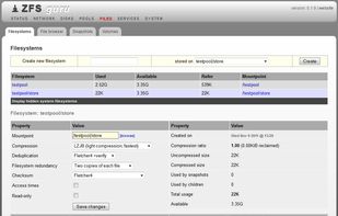 ZFSguru screenshot 1