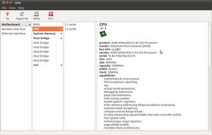 lshw-gtk showing CPU informations