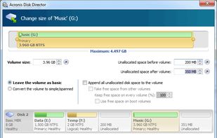 Acronis Disk Director screenshot 1