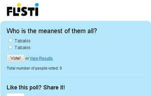 Embedding options, poll created (Step 2)