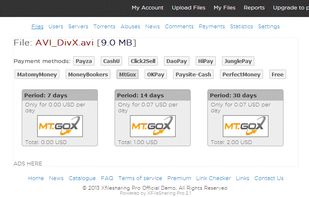 XFilesharing Pro screenshot 2