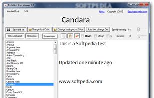 Installed font viewer screenshot 1