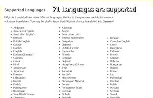 71 languages are supported