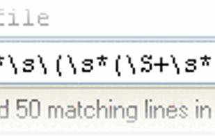 Regular expression text search