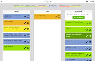 The dashboard gives great overview of all your tasks across all your walls including today’s tasks, overdue tasks, and tasks with no date.