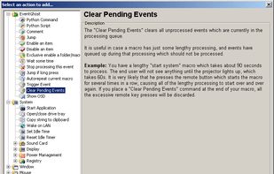Macro/Actions window
