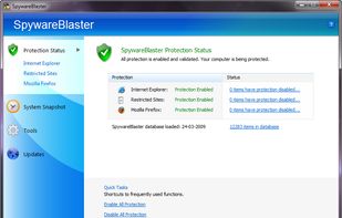 SpywareBlaster screenshot 1