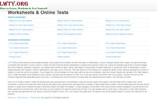 Learn, workout and test yourself through the wide range of worksheets, calculators and online tests