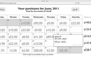 The calendar view of your spending
