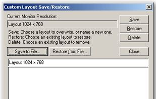 Custom Layout Save Restore