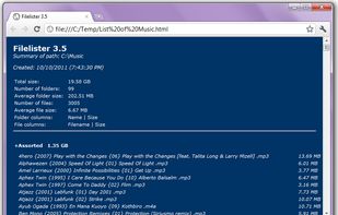 Filelister screenshot 2