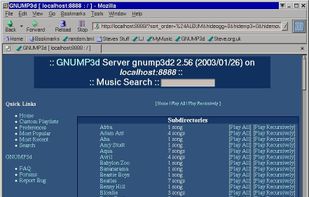 Gnump3d screenshot 1