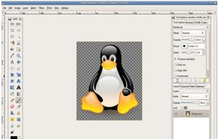 GimPhoto 1.4.3 running under Linux Mint 4 Daryna