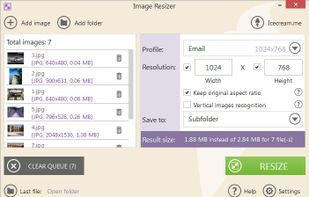 Icecream Image Resizer screenshot 1