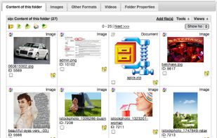 Showing contents of online folder
