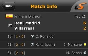 LiveScore screenshot 1