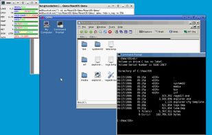 QEMU with the free OS ReactOS