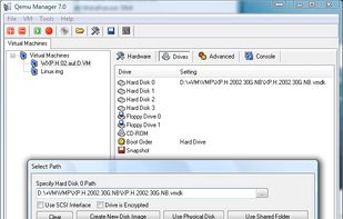 Harddisk based on a VMware vmdk-file