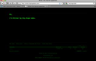 Screen shot of Writer.